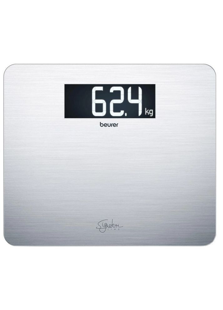 Ваги підлогові, 200кг, аnti-fingerprint, 3хААА в комплекті, скло/сталь, сірий Beurer (315817074)