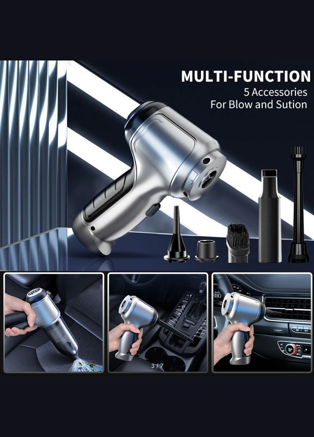 Бездротовий автомобільний пилосос Vacuum Cleaner HL-107 PRO Version фільтр 3шт SOUZ VACUUM (337173516)