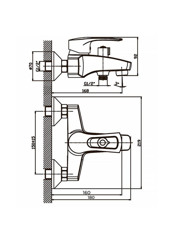 Смеситель для ванны Germes 009 (HB0141) Haiba (322003697)