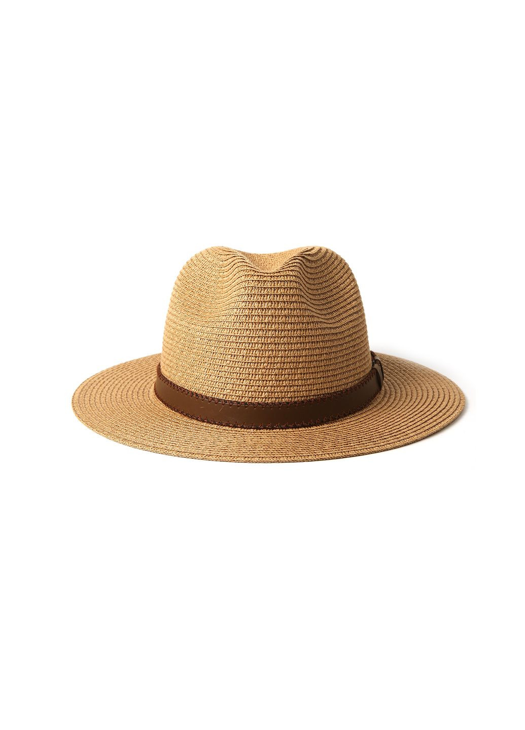 Шляпа федора женская бумага бежевая BAY LuckyLOOK 842-985 (289478390)