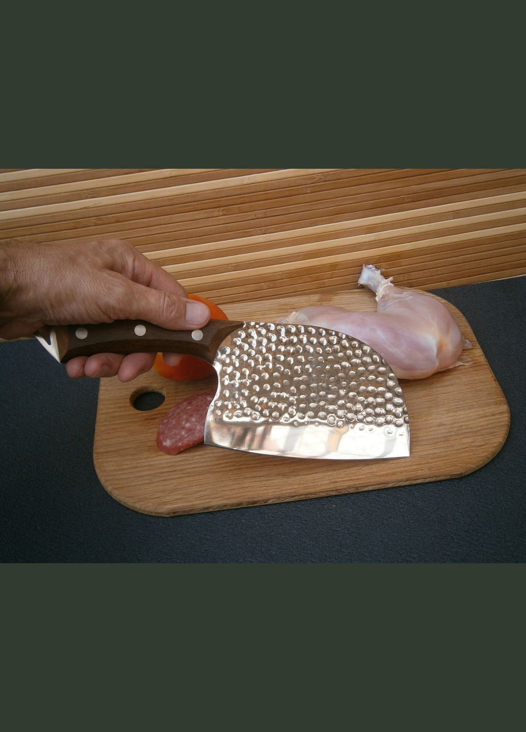 Нож топор поварский Sonmelony Chef SD-8 фултанг 28 см No Brand (302391856)