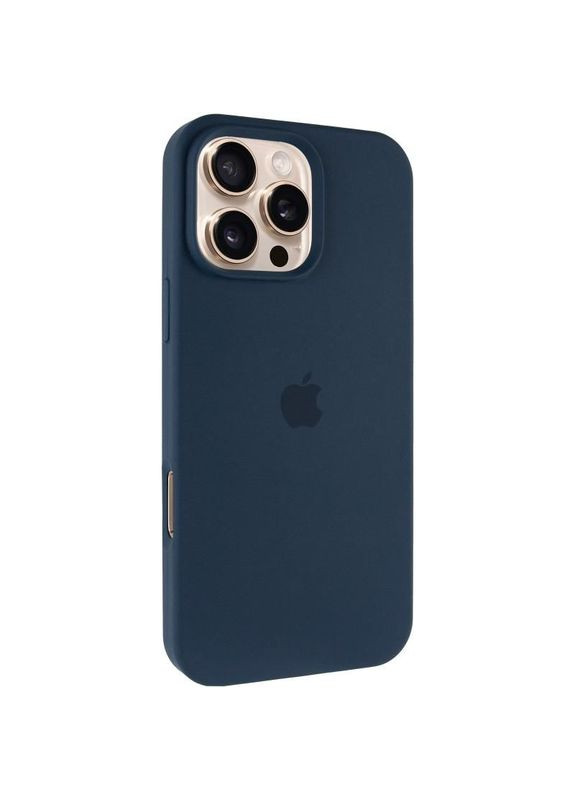 Чехол Silicone Case Full Protective (AA) для Apple iPhone 16 Pro (6.3\") Темно синий Epik (372845717)