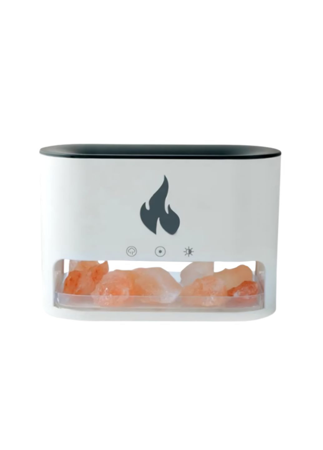 Увлажнитель воздуха белая солевая лампа 3в1 ночник led лампа аромадифузор для дома с эффектом пламени No Brand (365271274)