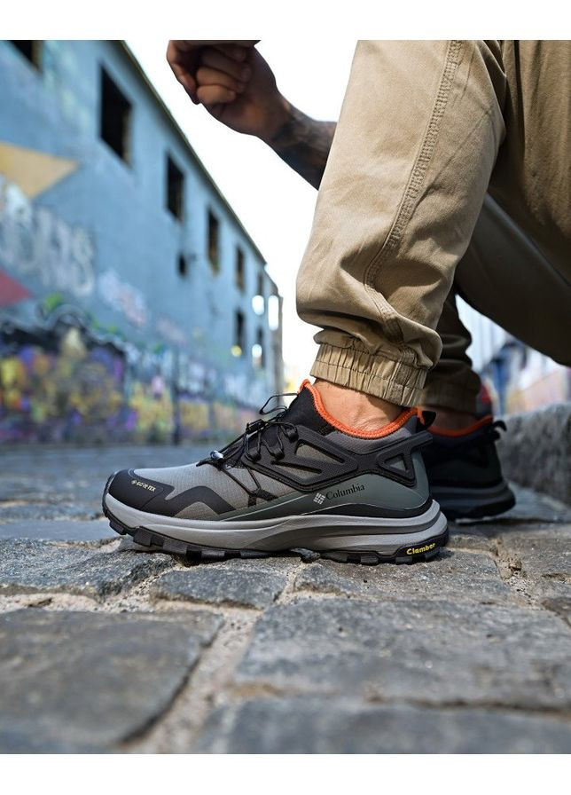 Сірі Осінні чоловічі демісезонні термо кросівки gore-tex сірі Columbia