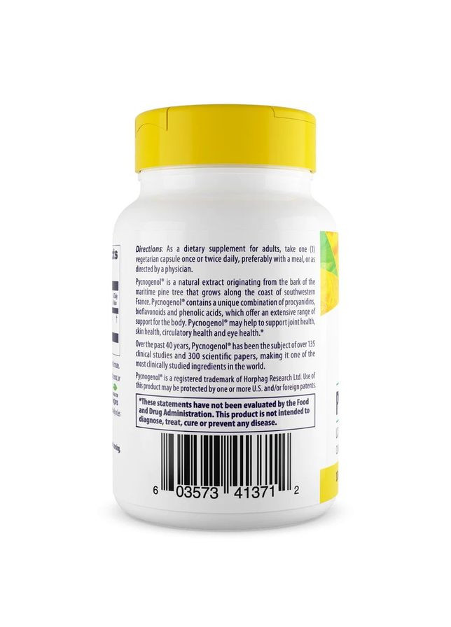 Экстракт сосновой коры Pycnogenol 100 mg, 60 вегакапсул Healthy Origins (333998798)