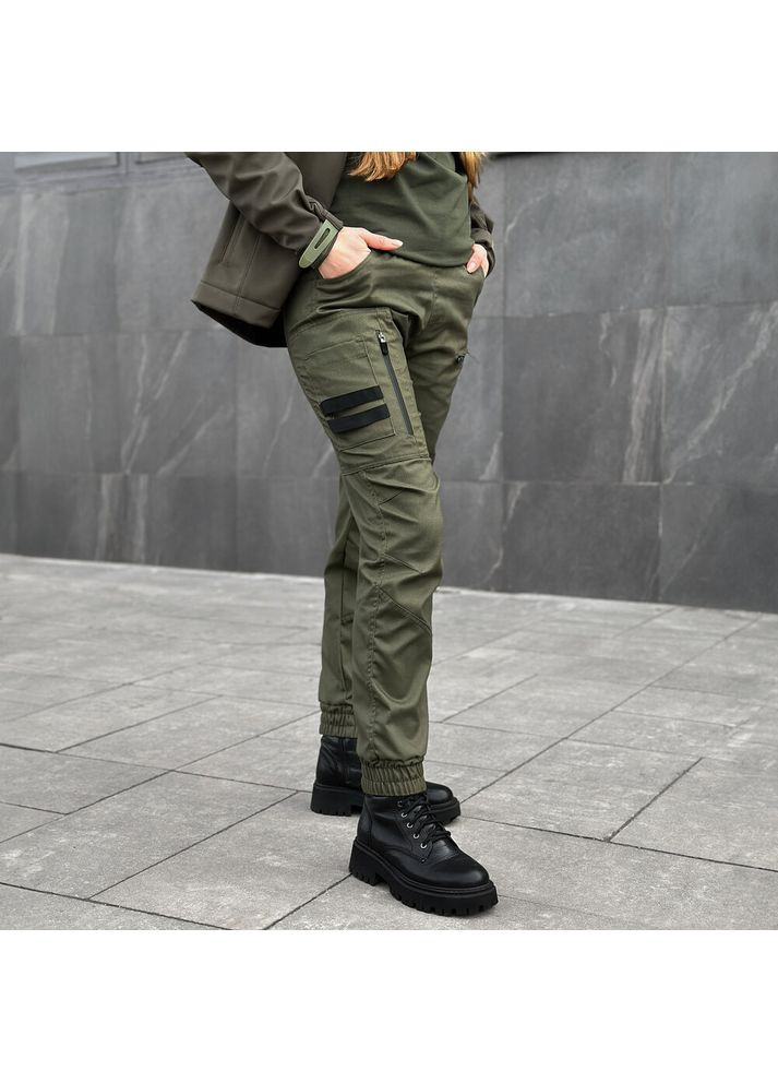 Штани-карго Papin Brodyaga Жіночі Хакі Pobedov (301788952)