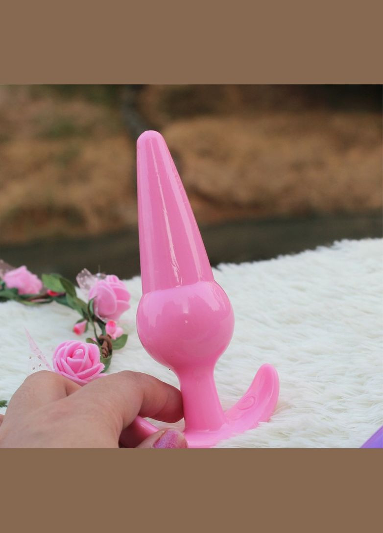 Анальна пробка 3.8 см Silicon Big Plug велика силіконова Чорний No Brand (303879223)