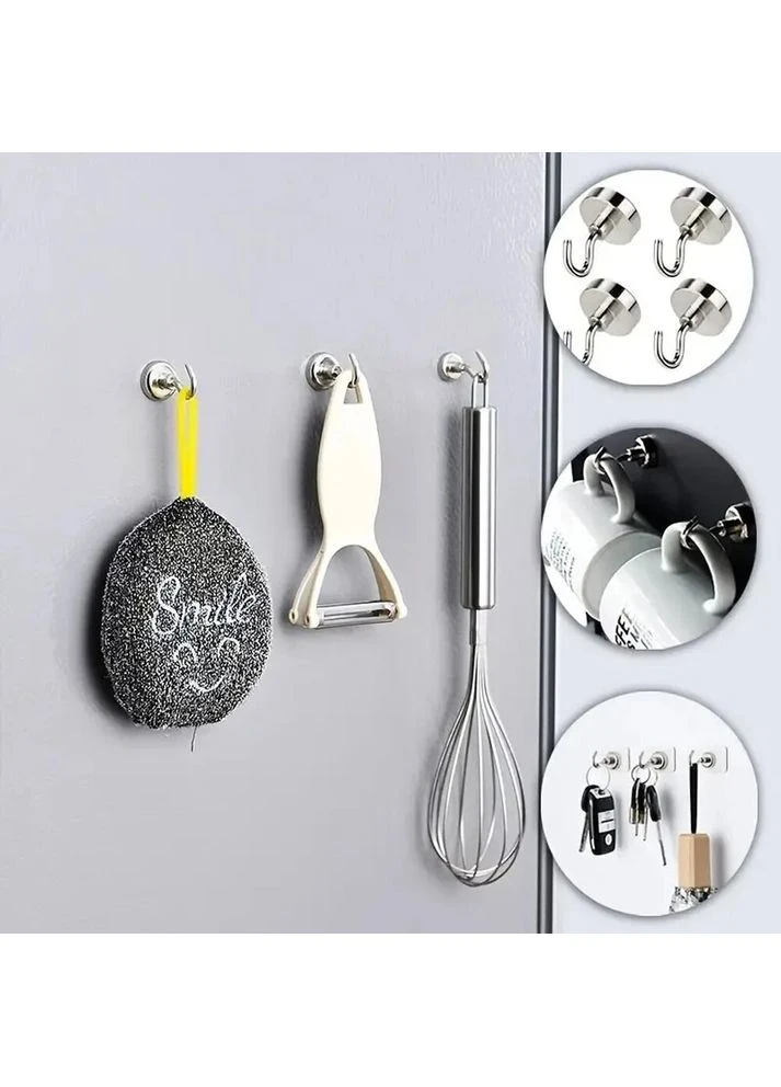 Набір магнітних гачків Magnetic hooks Strong, 10 шт - Silver Semi (378787170)
