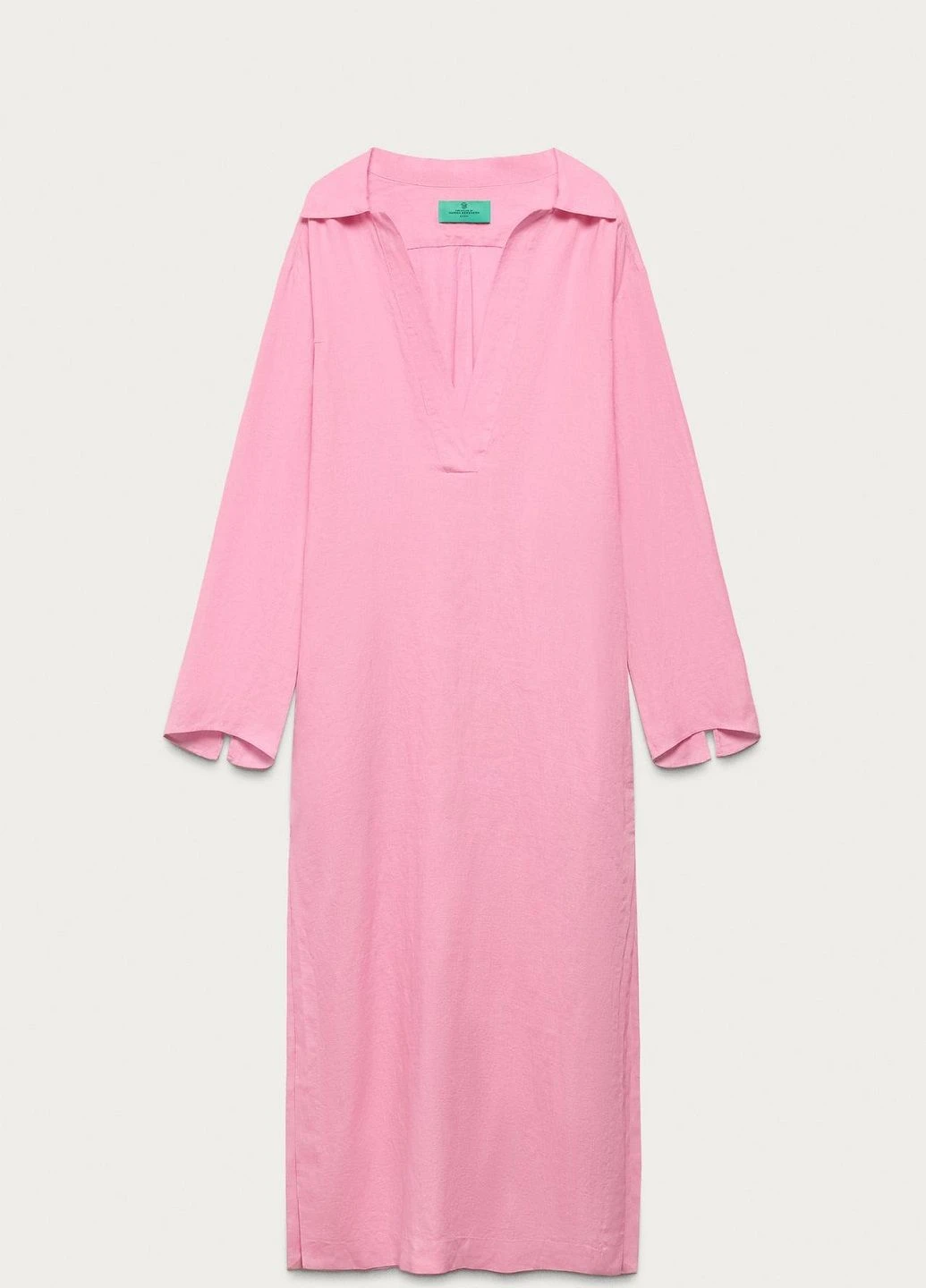 Розовое платье Zara однотонное