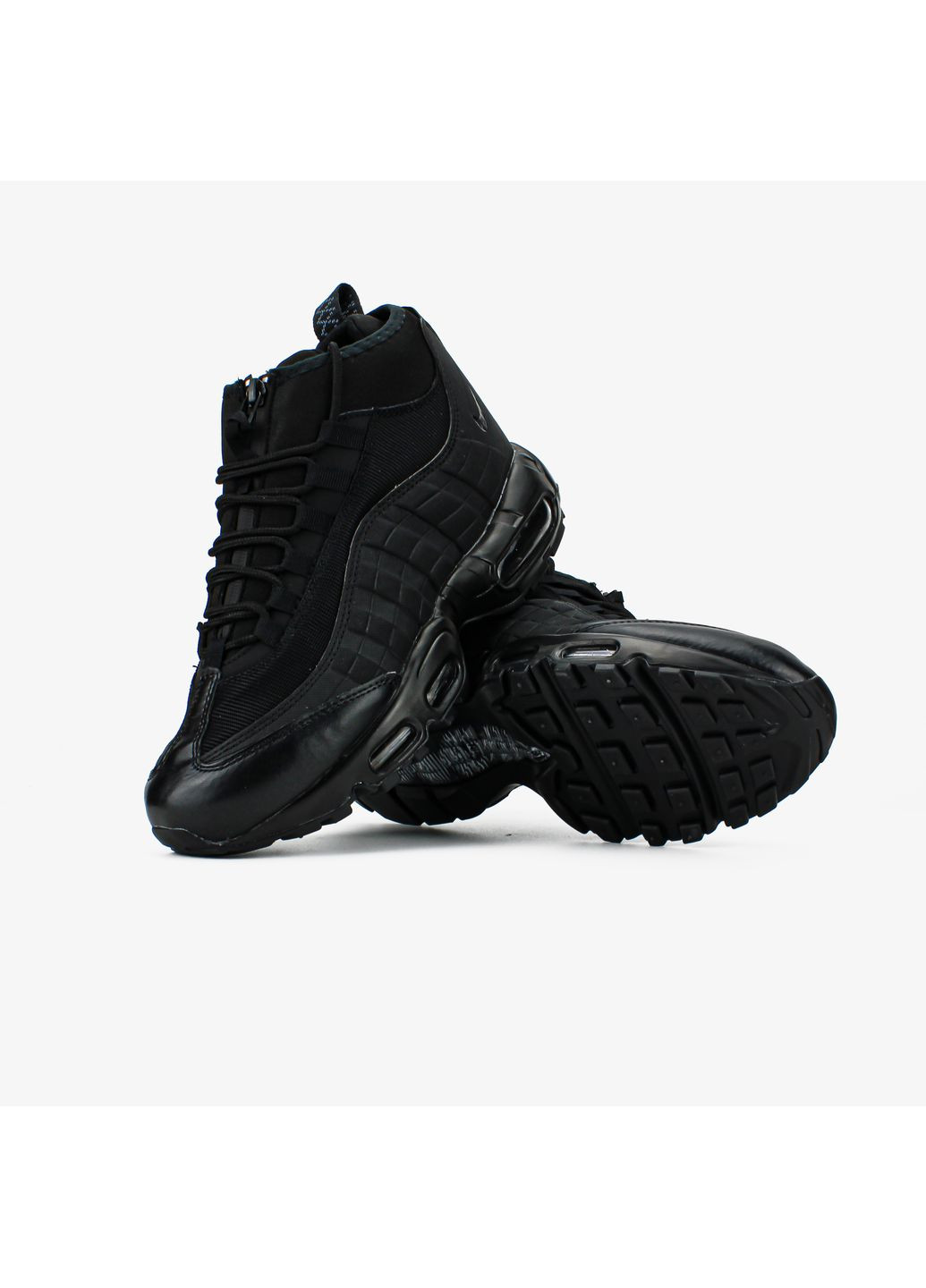 Чорні Зимовий кросівки зимові чоловічі і жіночі Nike 95 Sneakerboot winter black | Найк 95 Снікербут