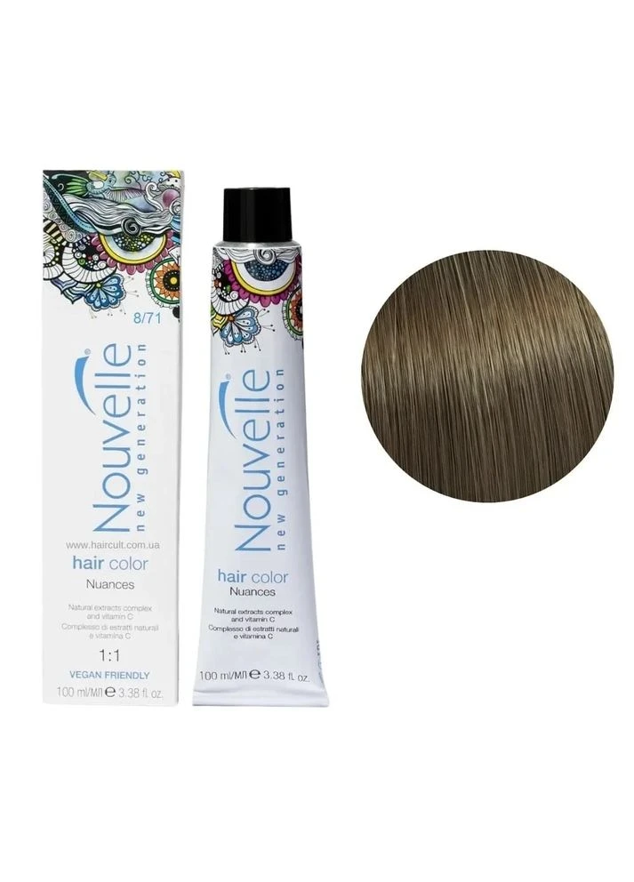 Фарба для волосся Hair Color 8/71 Шифер 100 мл Nouvelle (391353788)
