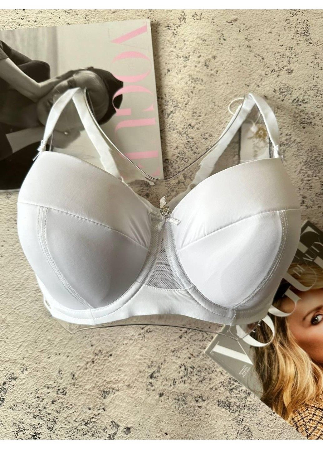 Белый белый тонкий бюстгальтер мягкий на 3 размер Lanny Mode