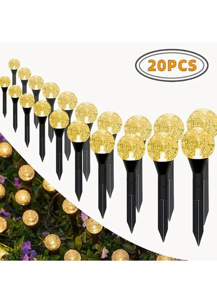 Гірлянда вулична для саду 20 ліхтариків 4м від сонячної батареї Nobrand (369160481)