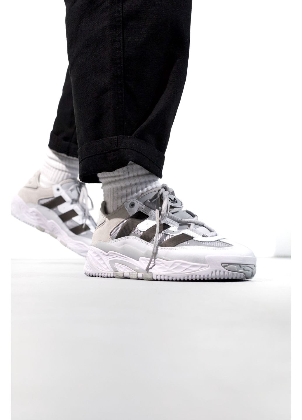 Кросівки жіночі і чоловічі Adidas Niteball white | Адідас Найтбол білі No Brand білі демісезони (316663521)