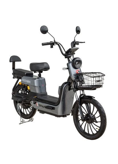 Велосипед з електромотором SPARK RIDER 14" 48V/500W/20Ah Сірий Електромотор (372445878)