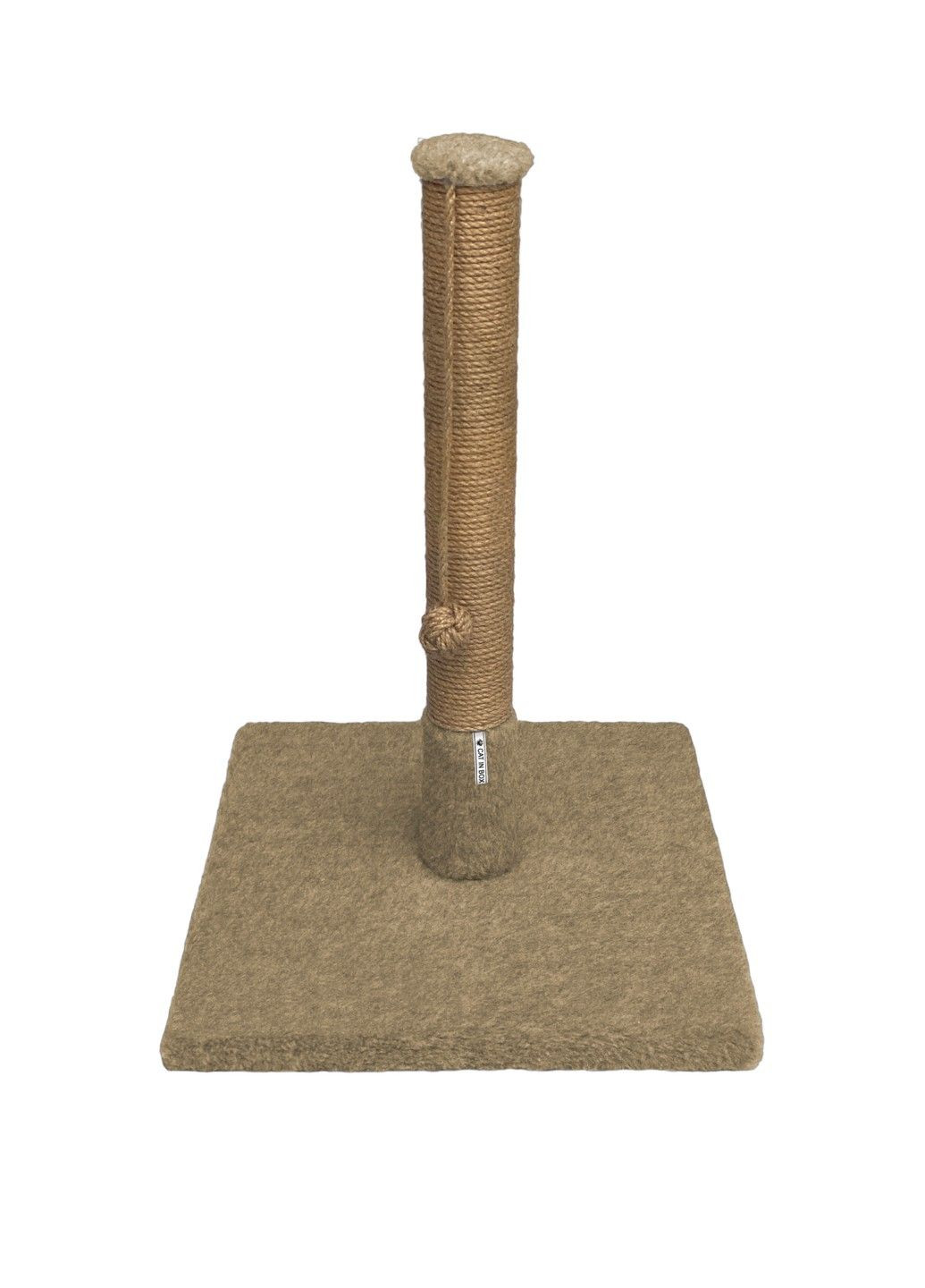 Когтеточка дряпка для кошек столбик джутовый с помпоном CAT IN BOX (325450945)