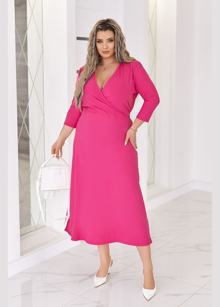Розовое повседневный платье DK/DL Мода без кордонів однотонное
