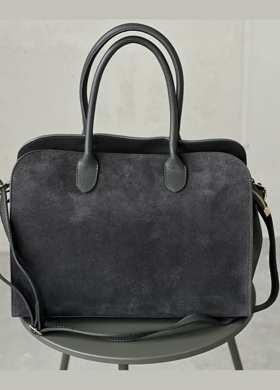 Жіноча шкіряна сумка JOLLY темно-сіра 803002 Vera Pelle (318831781)