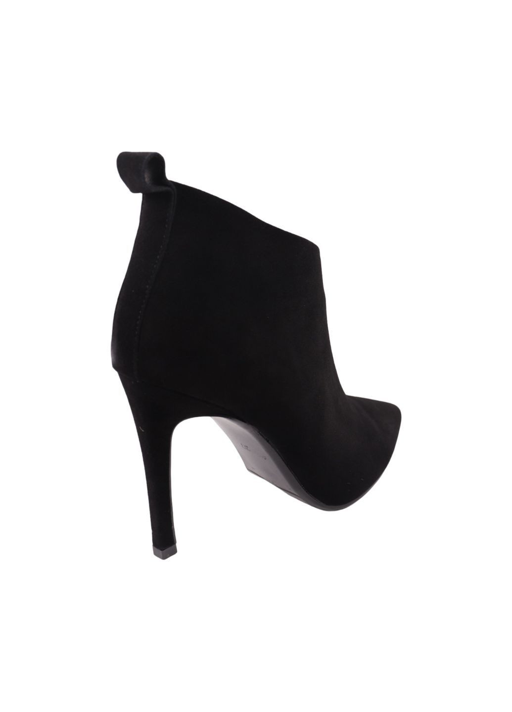 Чорні черевики жіночі на шпильці чорні натуральна замша Renzoni 1165-24DH