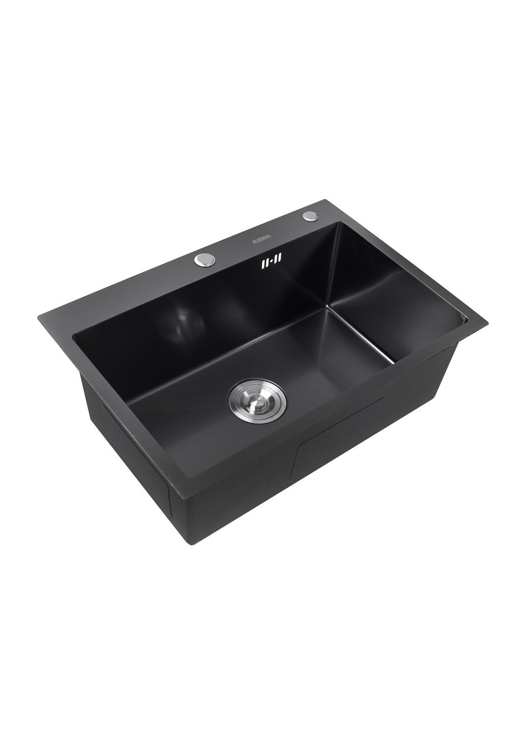 Кухонна мийка Handmade PVD 650х450х220 чорна (товщина 3.0/1.5 корзина та дозатор в комплекті) Platinum (269793277)