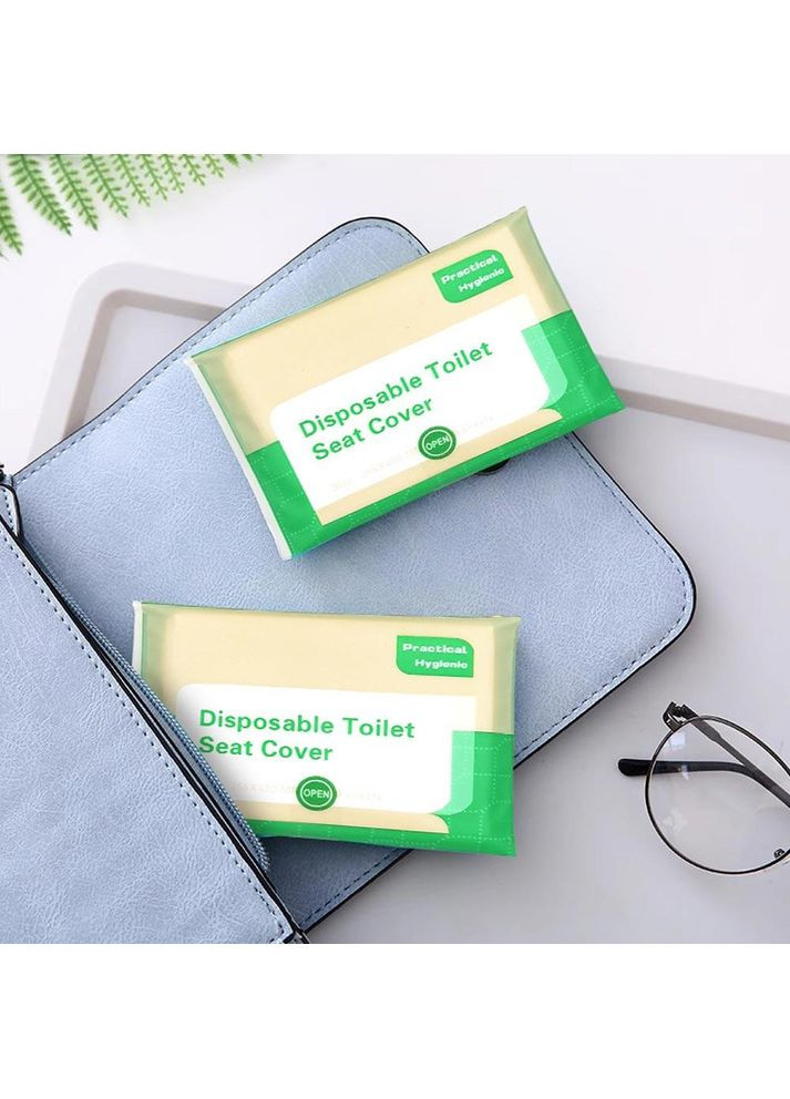 Одноразові паперові накладки на сидіння унітазу 10 шт (NR0289) No Brand (370160597)