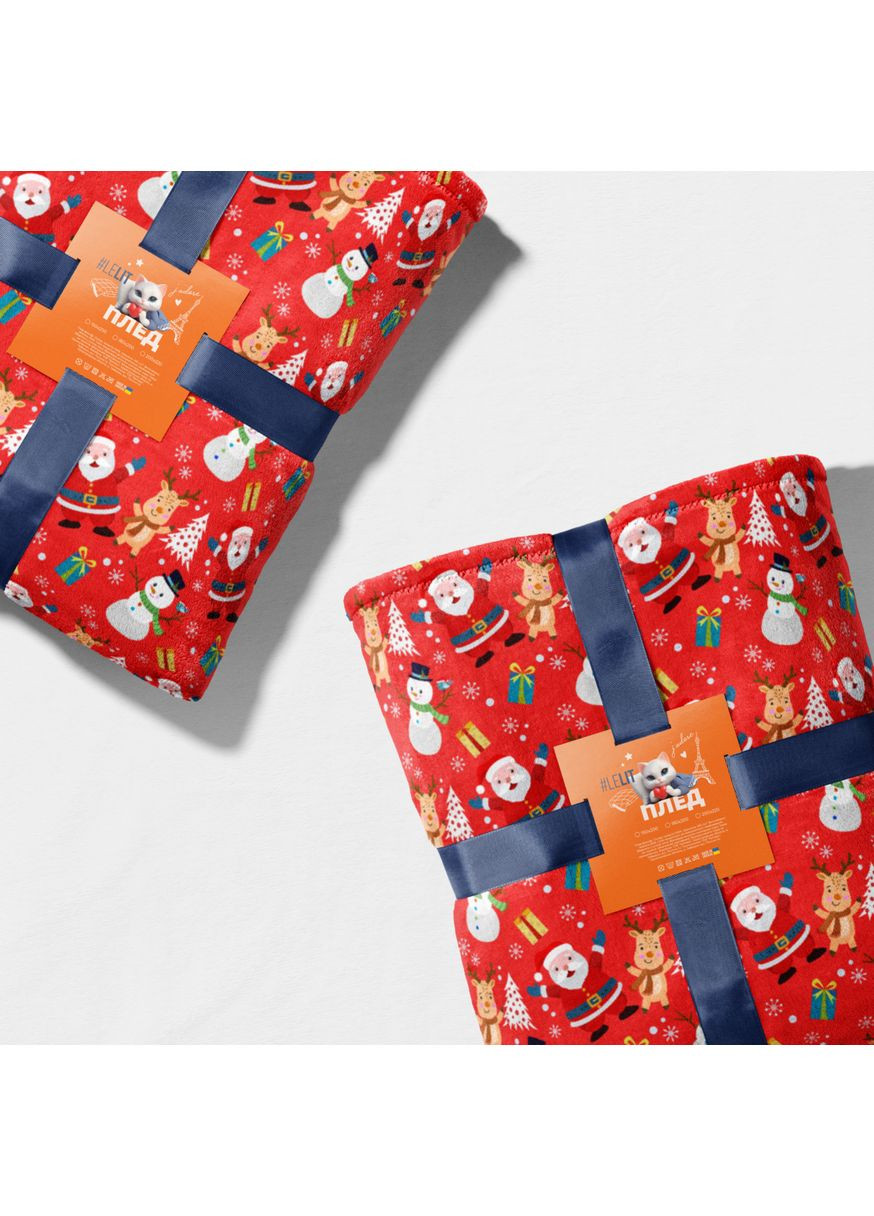 Новорічний плед Санта 150/200 (LLT-111454) Lelit (373644822)