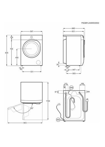 Стирально-сушильная машина EW8W7607QU Electrolux (334257290)