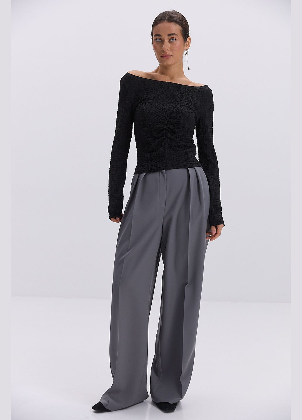 Жіночий лонгслів з жатого трикотажу Arjen (324635178)