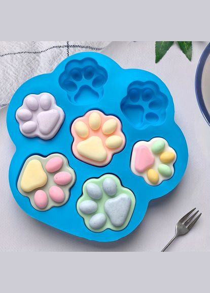 Силіконова форма Лапки для випічки желе цукерок мила свічок SAM-9054 No Brand (337177415)