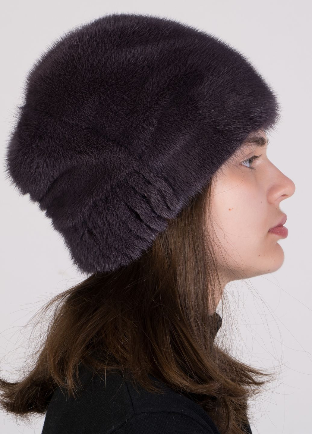 Жіноча хутряна шапка кубанка з натурального хутра норки Меховой Стиль Ромашка (301212369)