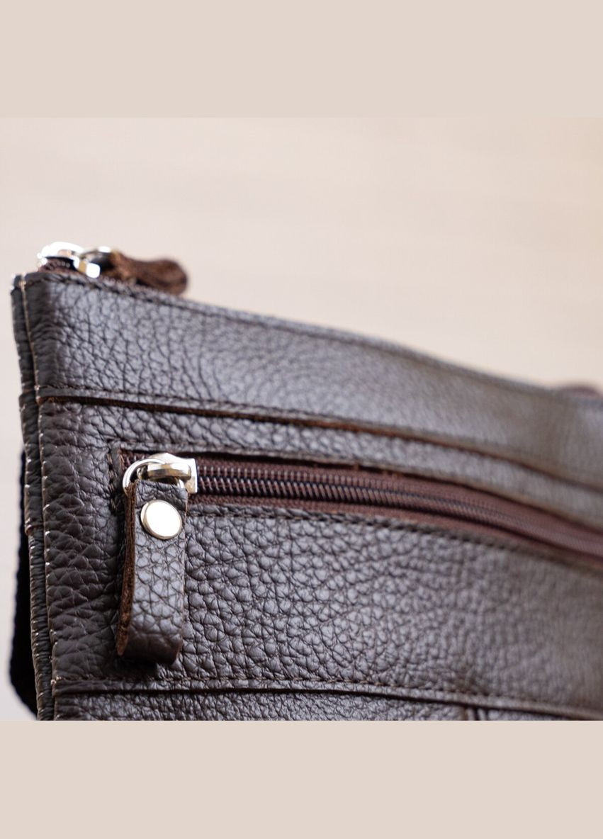 Сумка чоловіча шкіряна через плече 11014 Коричнева Shvigel (302007593)