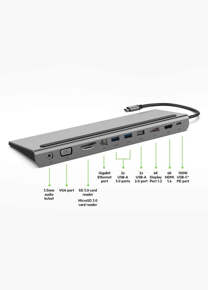 Адаптер USB-C 11in1 Multiport Dock Belkin (322768576)