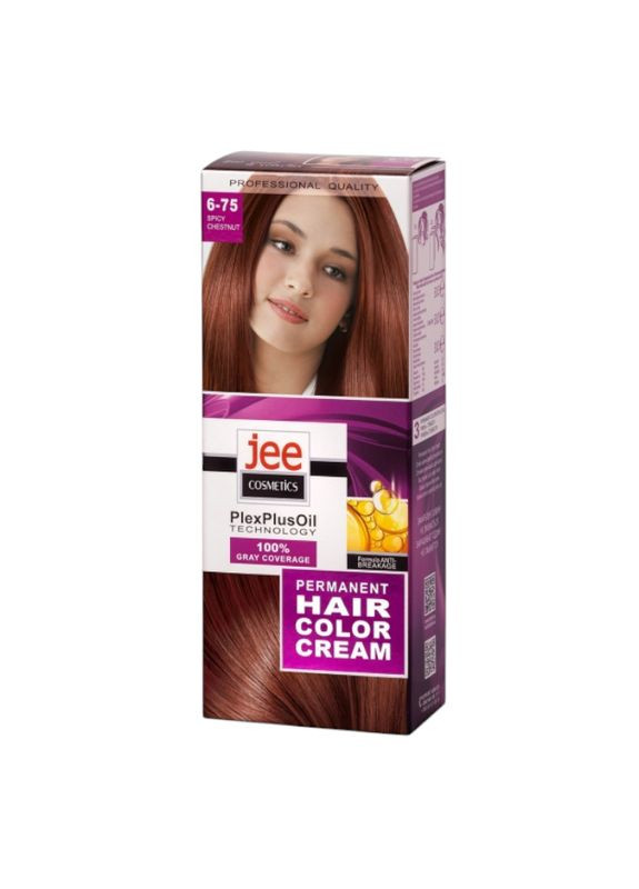 Краска для волос 6-75 пряный каштан 130 мл Jee Cosmetics (335870006)
