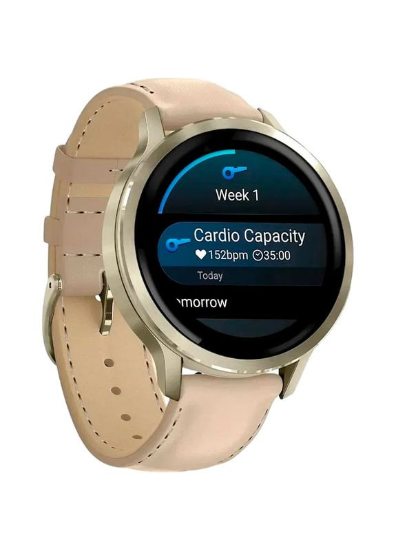 Смарт-часы Venu 4 41mm Lunar Gold with Light Sand Leather Band (010-03013-03) Garmin (370034160)