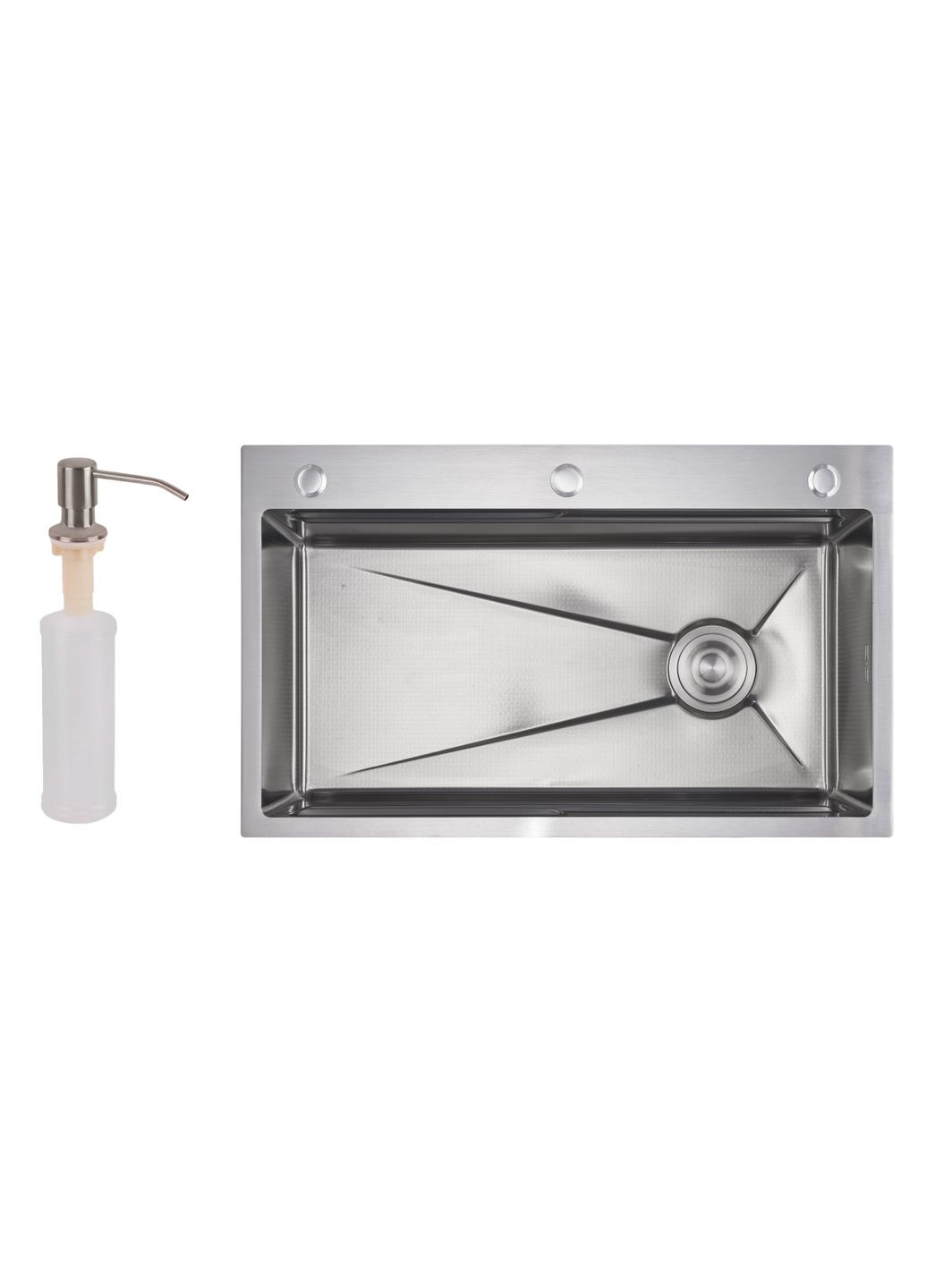 Handmade Мийка для кухні інтегрована Decor Honeycomb 3,0/1,0 мм LDH7545DEC48372 LIDZ H7545 (364487921)