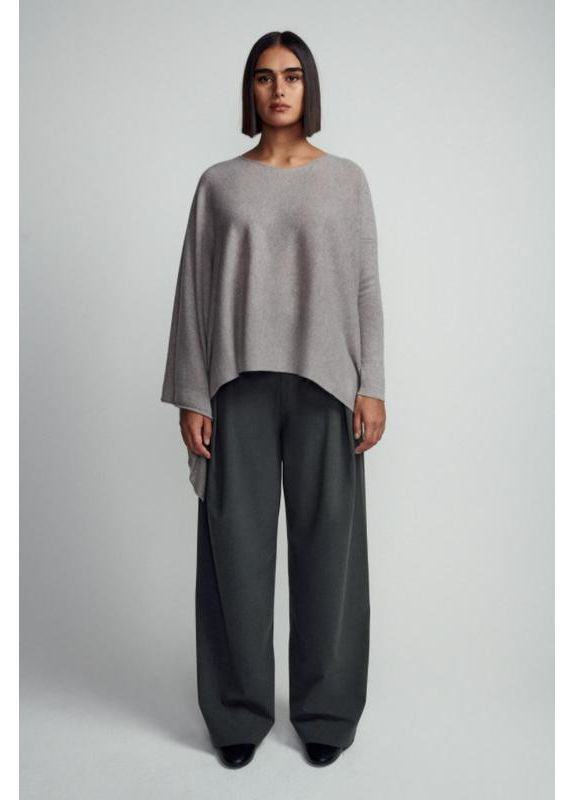 Сірий вовняний светр асиметричного крою Zara