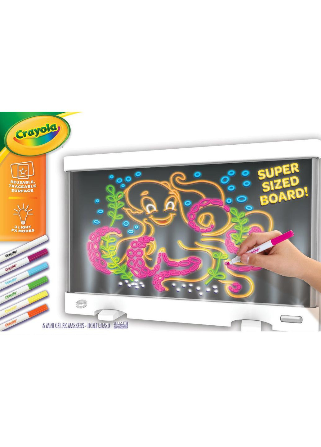 Ultimate Light Board. Прозрачная доска для рисования. Детский графический планшет с подсветкой Крайола Crayola (365251549)