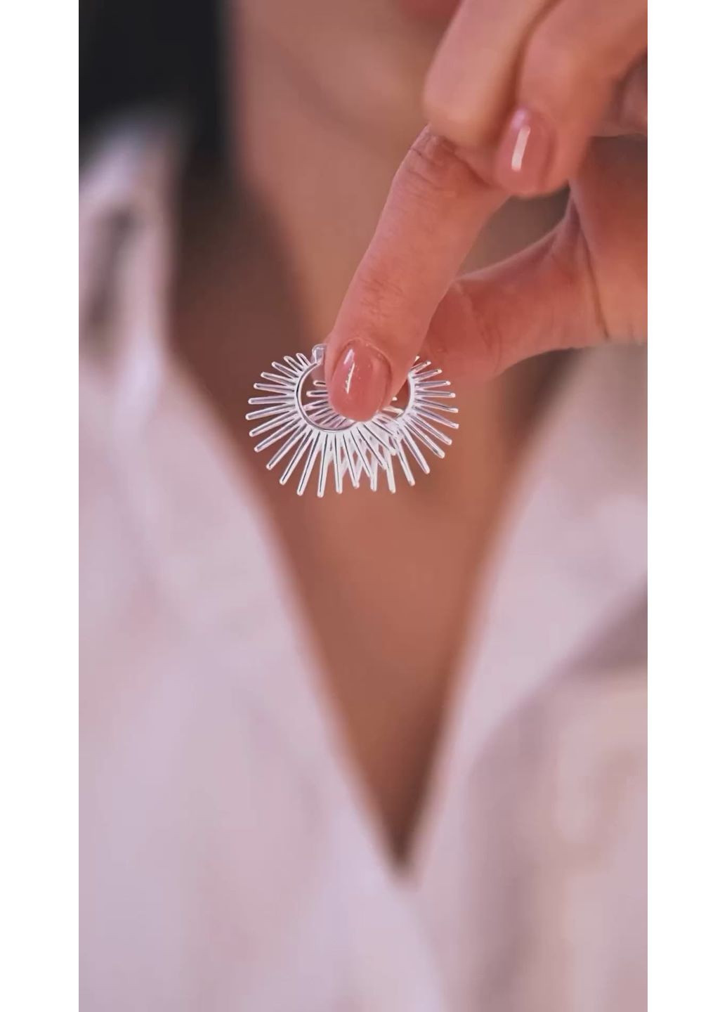 S925 Срібні Сережки - Промені Життя TATON (363052508)