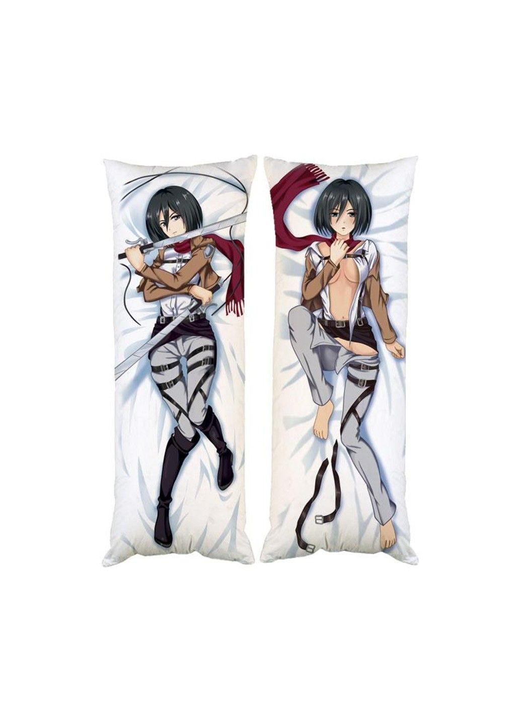 Дакимакура декоративная подушка для обнимания Микаса Атака Титанов двухсторонняя No Brand (328315834)