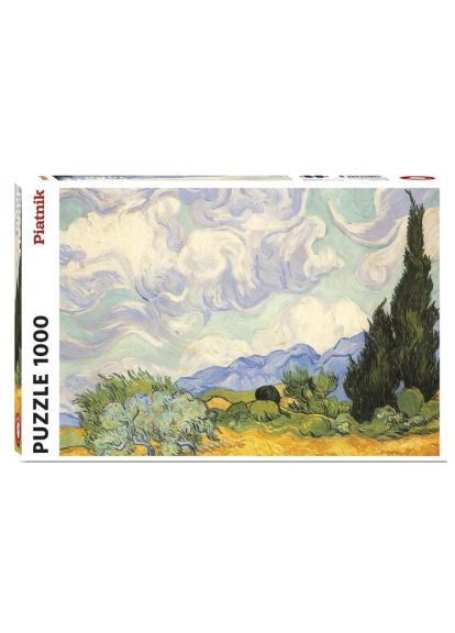 Пазл Пшеничне поле з кипарисом Вінсент ван Гог, 1000 елементів (PT-539145) Piatnik Пшеничне поле з кипарисом Вінсент ван Гог, 1000 ел (366159125)