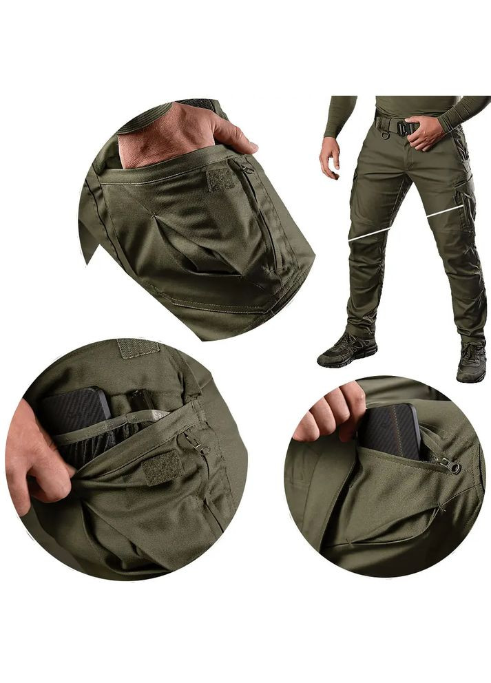 Оливковые демисезонные брюки Camotec