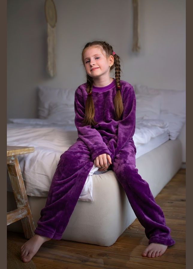 Фіолетова зимня піжама для дівчаток hc (h001-6079-034-5) No Brand
