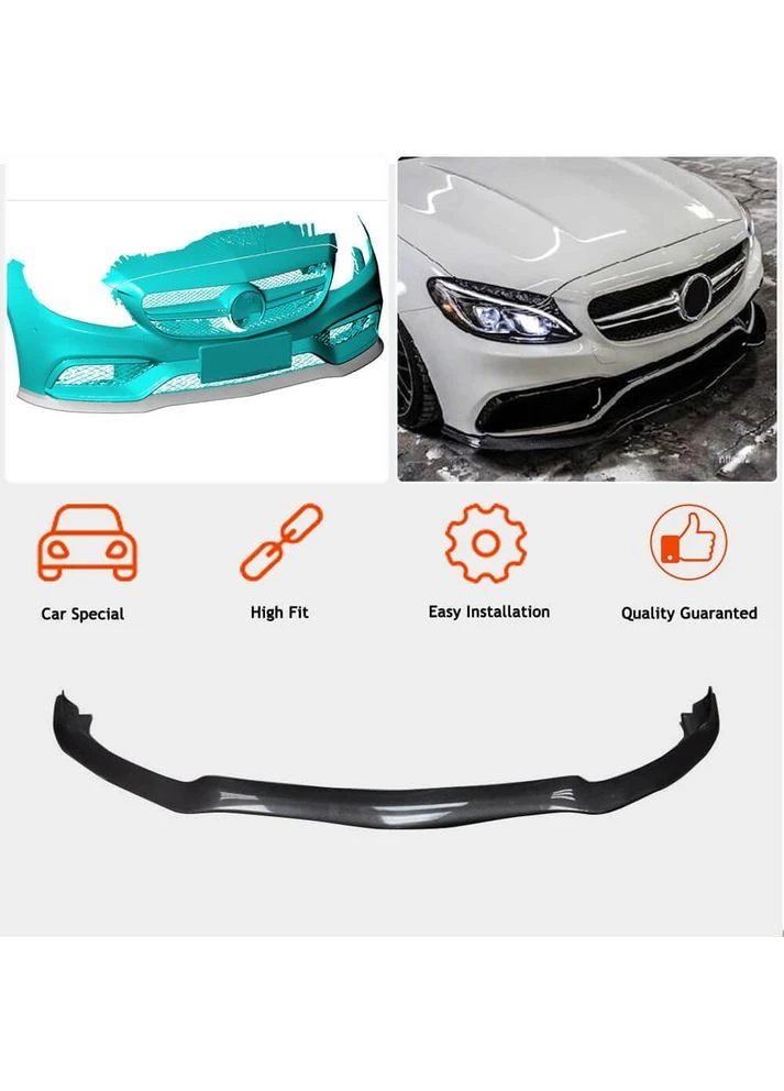 Накладка на передній бампер Lip V2 (для SD C63 2015-2019, Карбон) для Mercedes C-сlass W205 рр AMG (392211534)