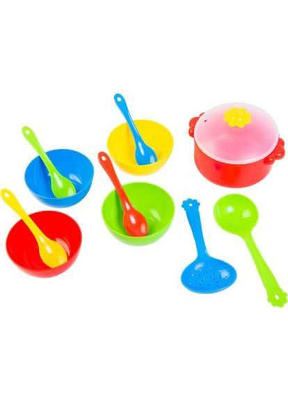 Набір посуду столовий Ромашка, 12 ел червона Wader (361424762)