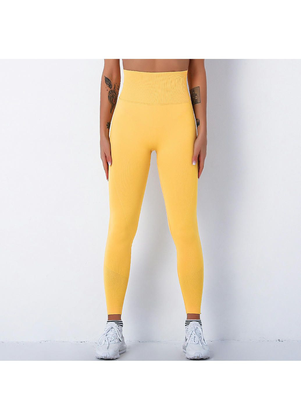 Легінси жіночі спортивні 10900 M жовті Fashion (293971113)