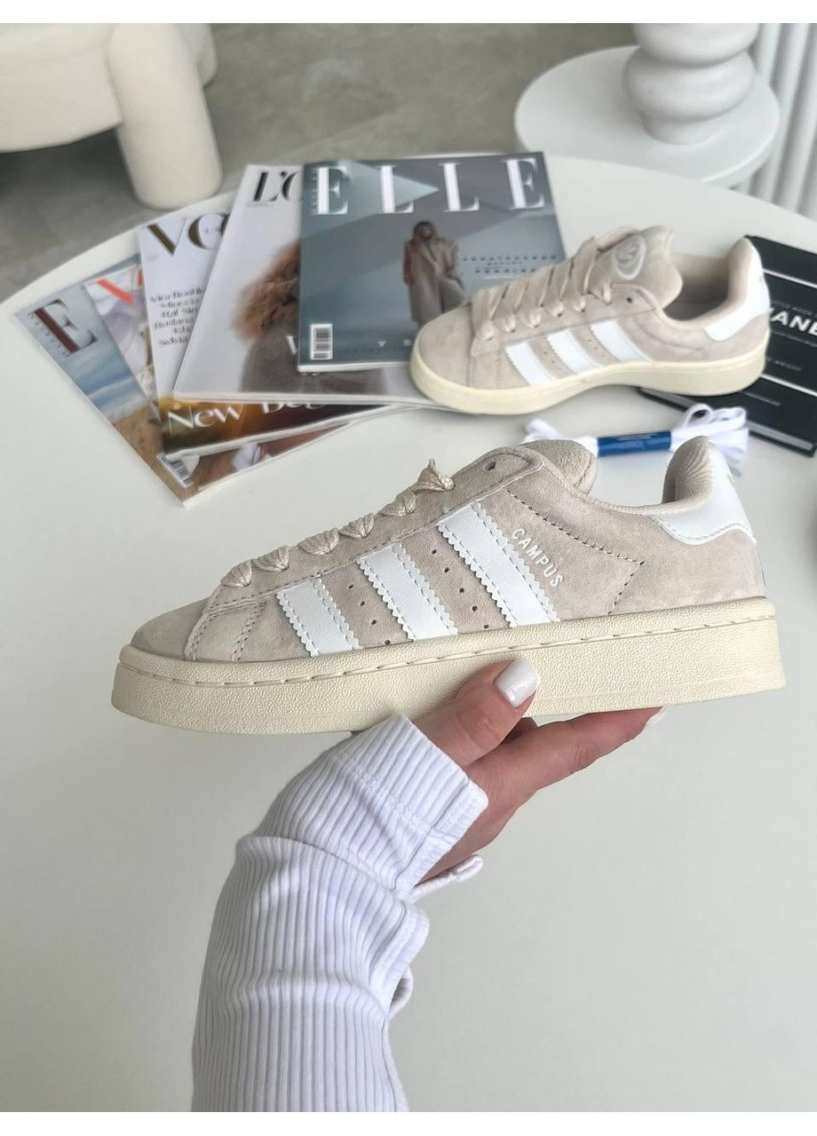КРОСІВКИ ЖІНОЧІ ADIDAS CAMPUS 00S BEIGE V2 АДІДАС КАМПУС No Brand бежеві демісезони (368862181)