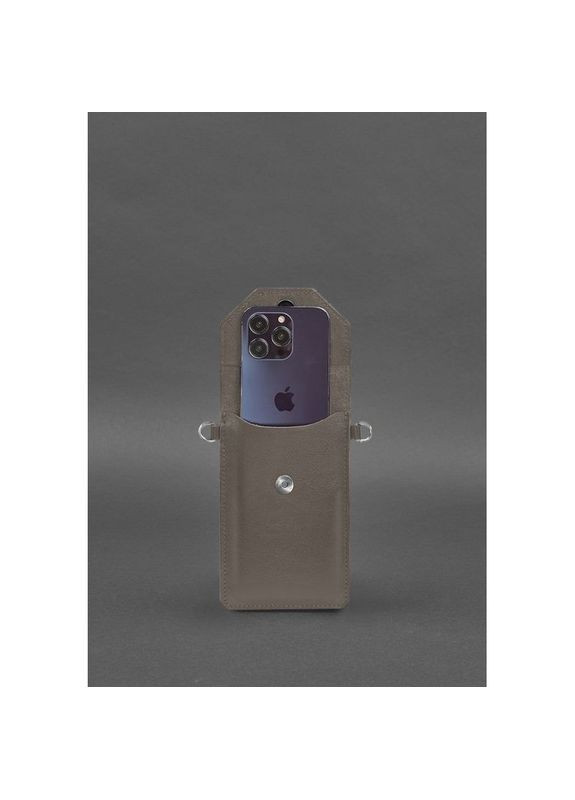 Кожаная сумка через плечо женская чехол для телефона темно-бежевый BlankNote (302007687)