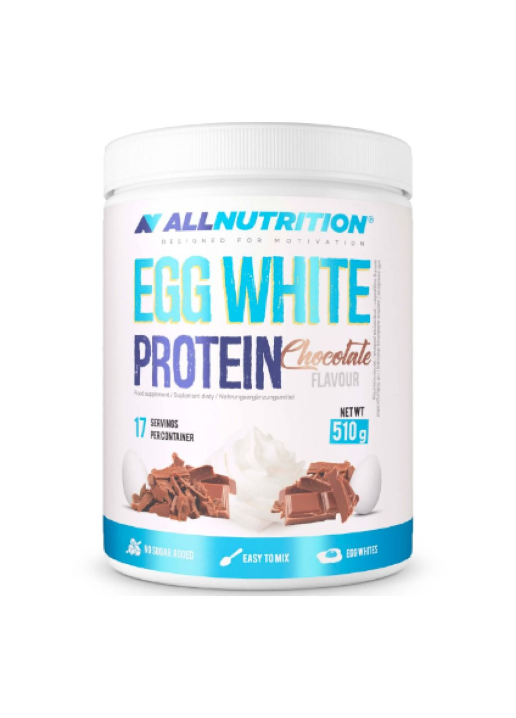 Протеїн Egg White Protein - 510g Chocolate Allnutrition (280932845)