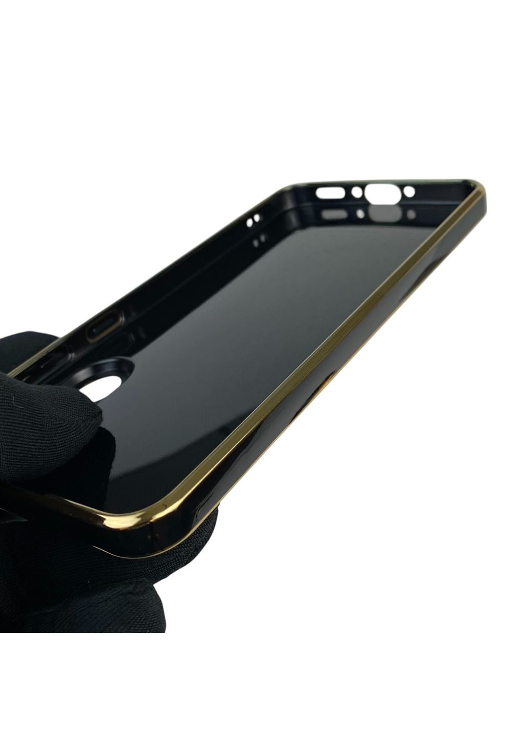 Чехол для Galaxy A36 5G SM-A366U с кольцом MagSafe с золотой окантовкой на самсунг а36 черный gs1 Samsung (366235008)