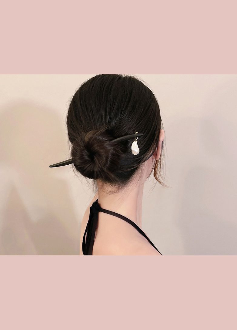 Деревянная палочка для фиксации волос в азиатском стиле с украшением в виде жемчуга No Brand (324434219)